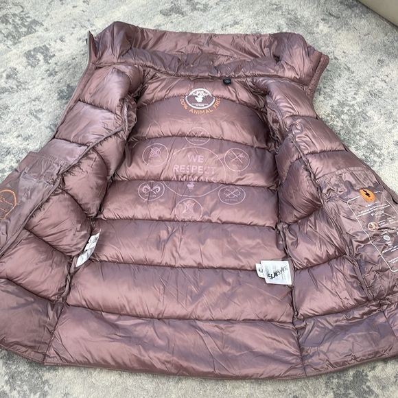 Save The Duck Gracie Quilted Puffer Jacket Full Zip Mauve Misty Rose Kids Sz 10 - Picture 16 of 16